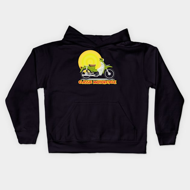 Classic Motorcycle Kids Hoodie by Custome_Man